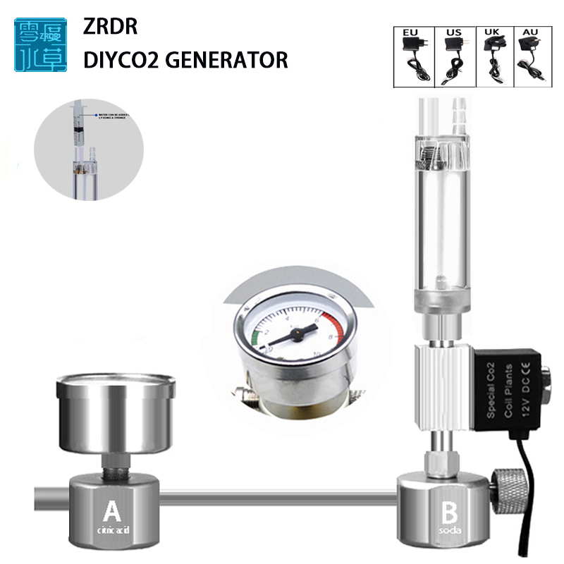 Planted Aquarium Tank Kit - Akwarium DIY CO2 reaktor układ generatora