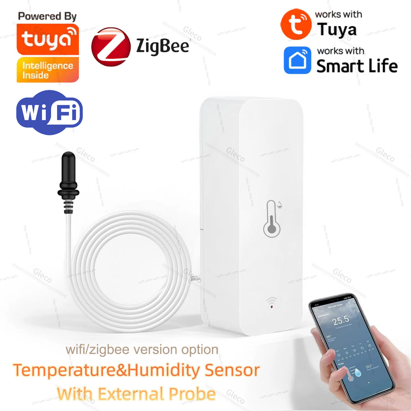 Planted Aquarium Temperature - Czujnik temperatury i wilgotności Tuya Wifi