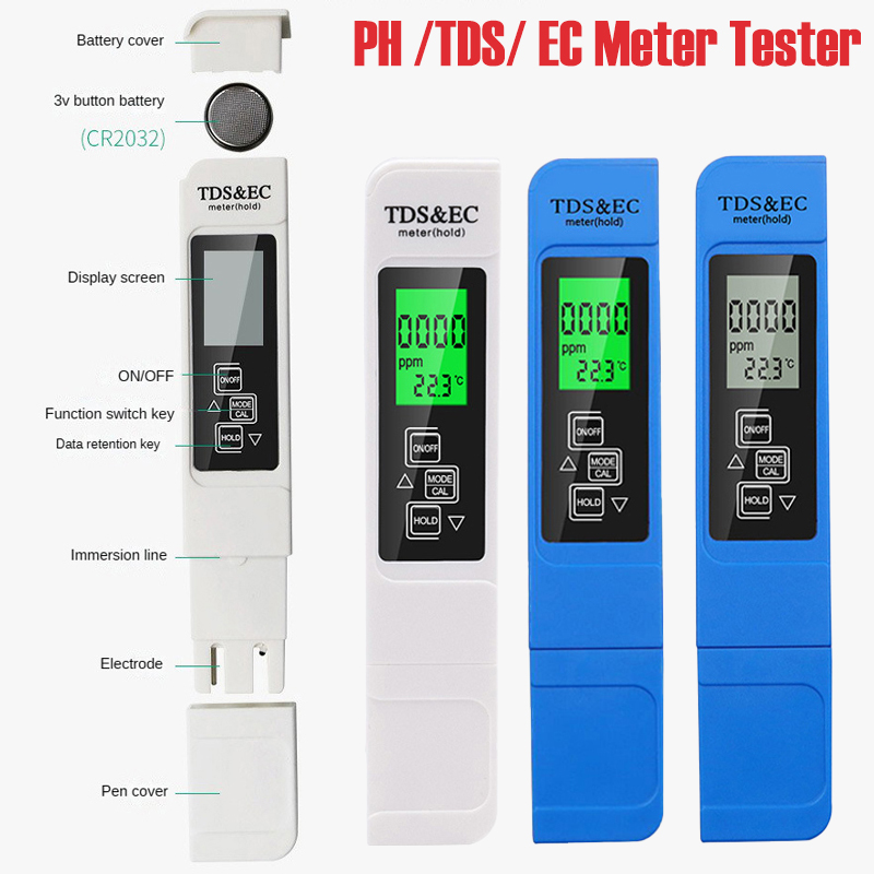 Planted Aquarium Temperature - Miernik 3 w 1 TEMP/TDS/EC, cyfrowy