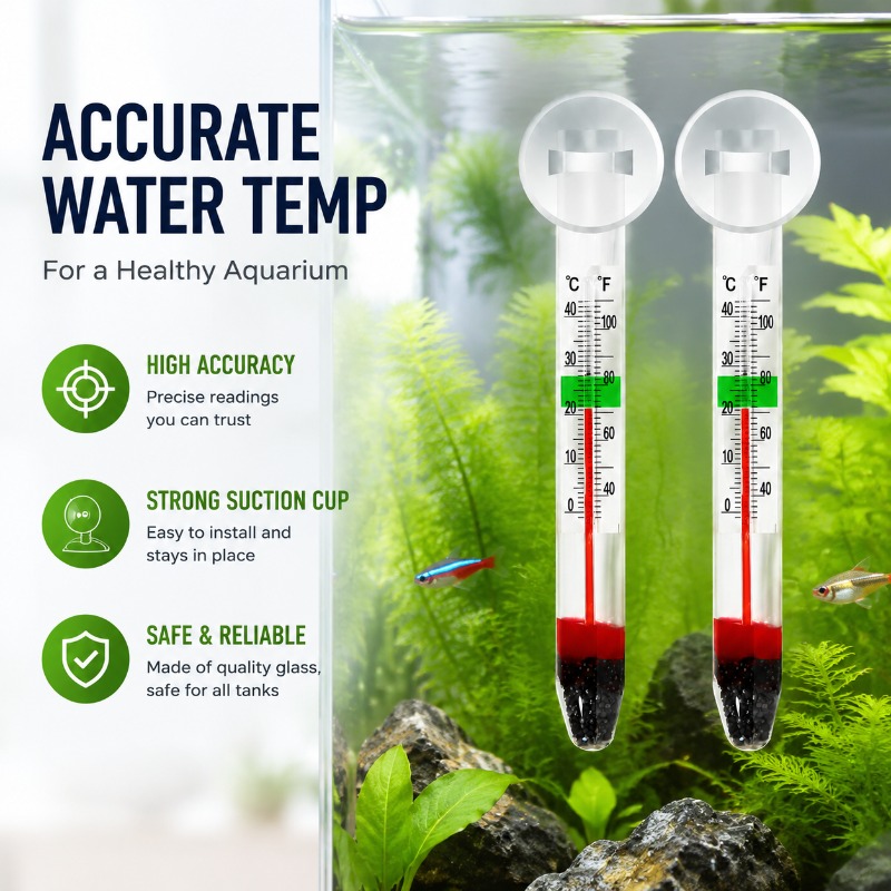 Szklany termometr do akwarium  – Planted Aquarium Temperature recenzja i cena